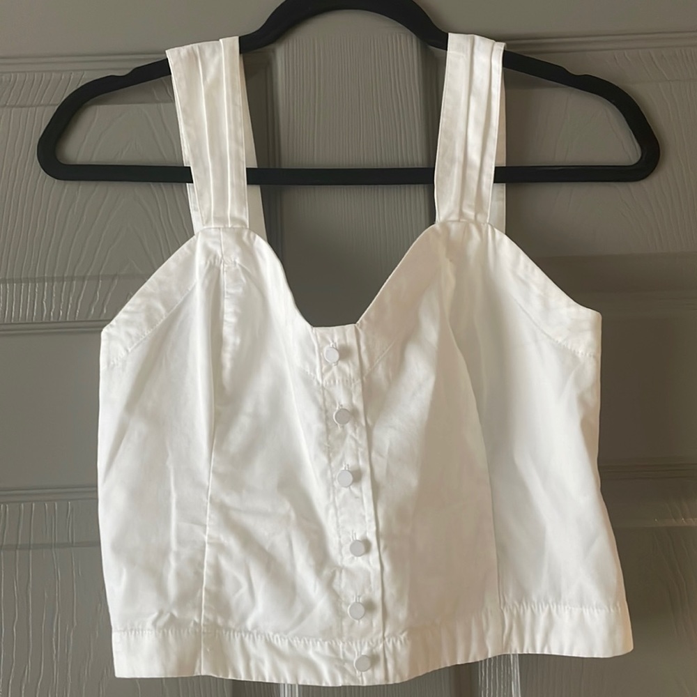 Abercrombie & Fitch Button Crop Top